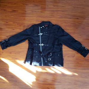 TIPPLE NYC BUCKLE DENIM JACKET GOTHIC XXL